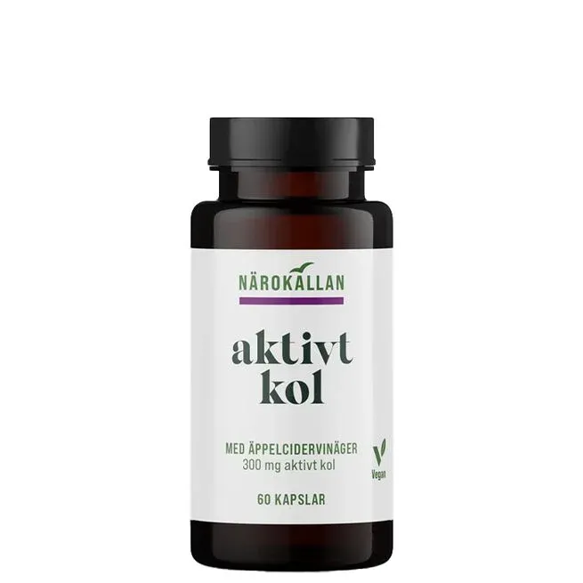 Aktivt kol 60 kapslar Närokällan