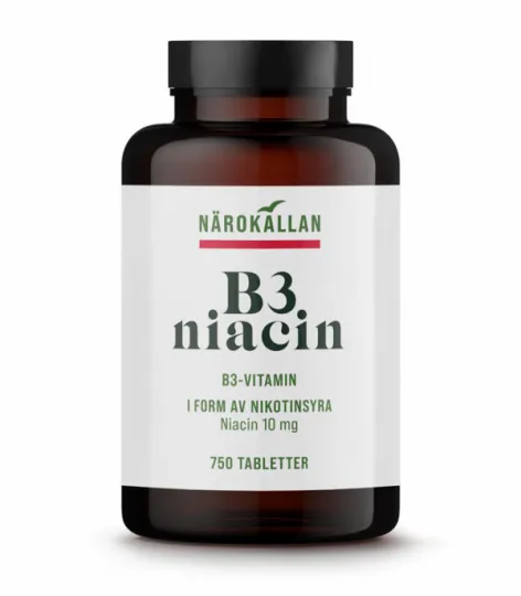 B3 Niacin 10 mg 750 tabletter Närokällan