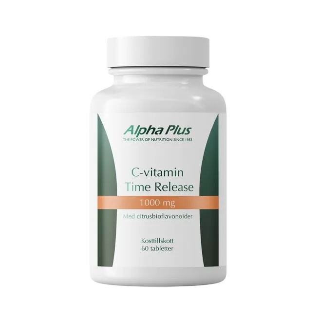 C-vitamin Time Release 1000mg 60 tabletter Alpha Plus