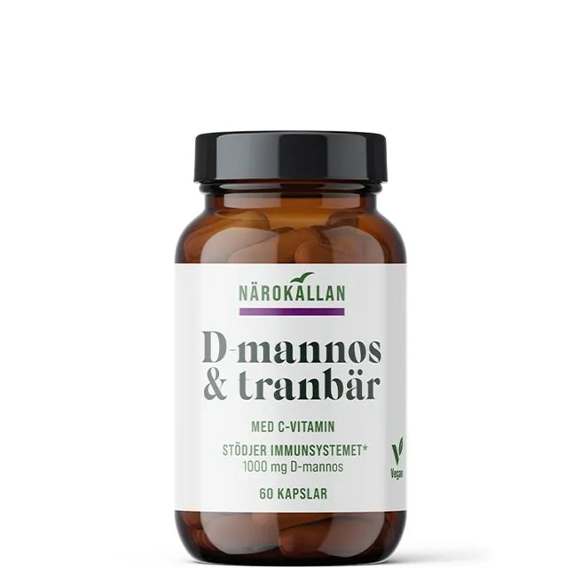 D-Mannos + Tranbär 60 kapslar Närokällan
