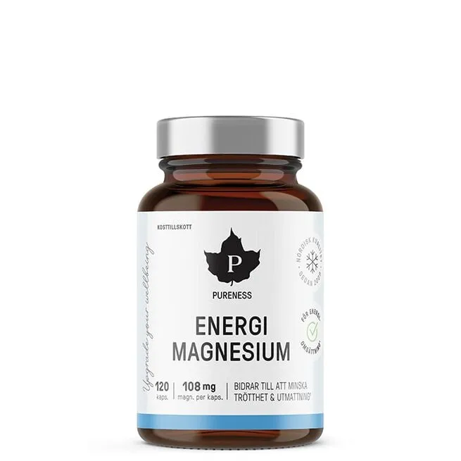 Energi Magnesium 120 kapslar Pureness