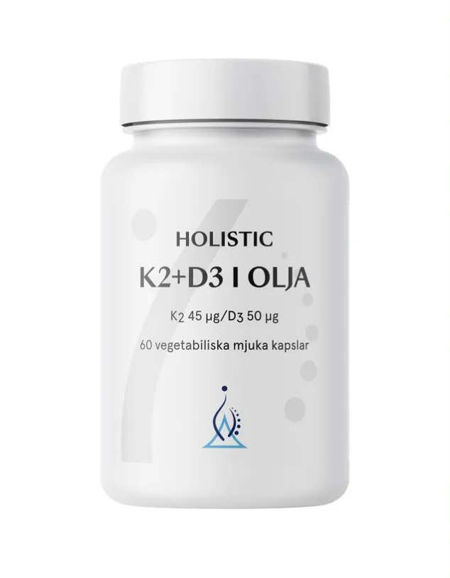 K2 + D3 i olja 60 kapslar Holistic