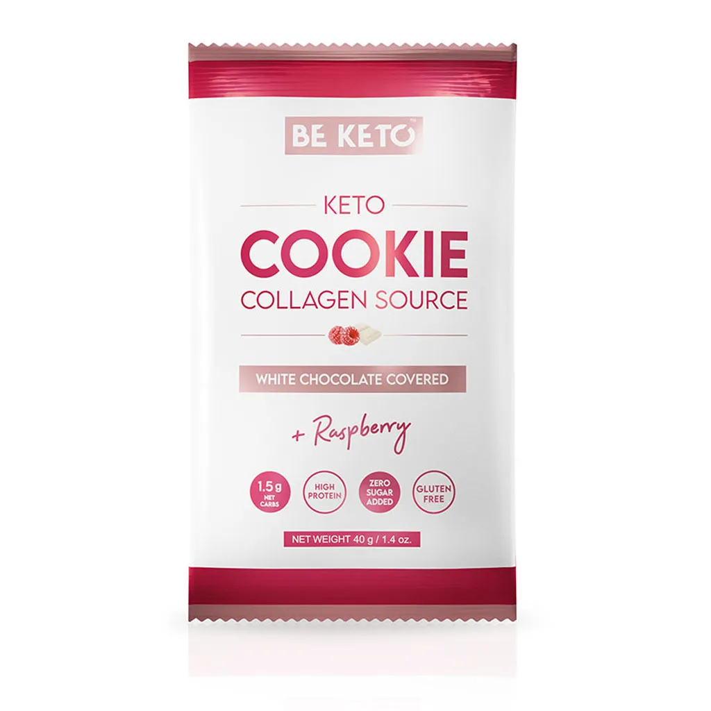 KETO Cookie White Chocolate & Raspberry 40g BeKeto
