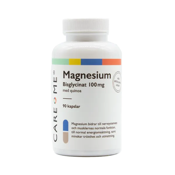 Magnesium Bisglycinat 100mg 90 kapslar CareMe