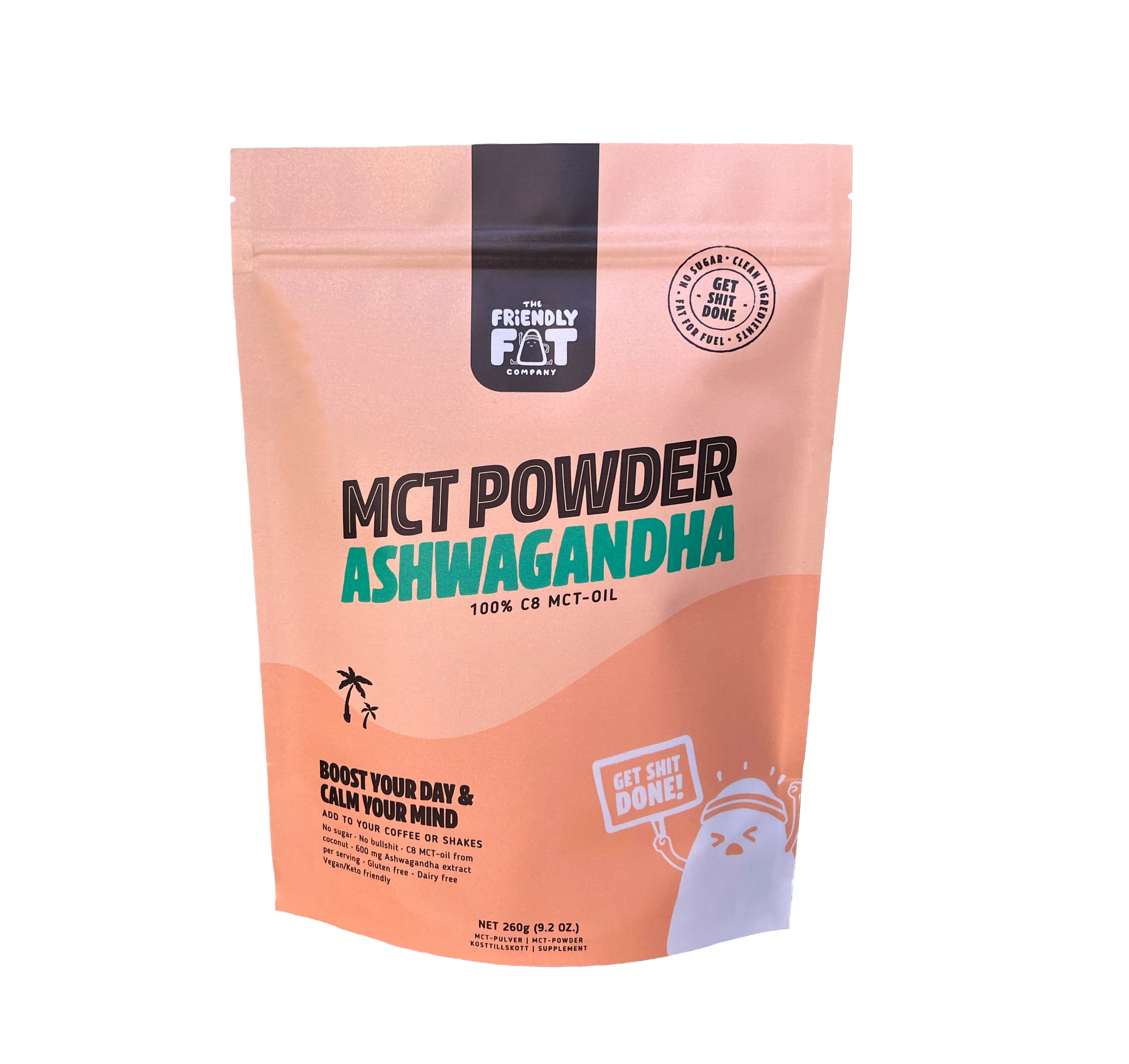 MCT Pulver Ashwagandha 260 g The Friendly Fat Company