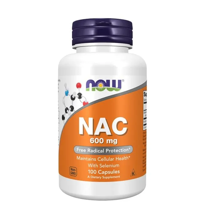 NAC 600 mg 100 kapslar Now Foods