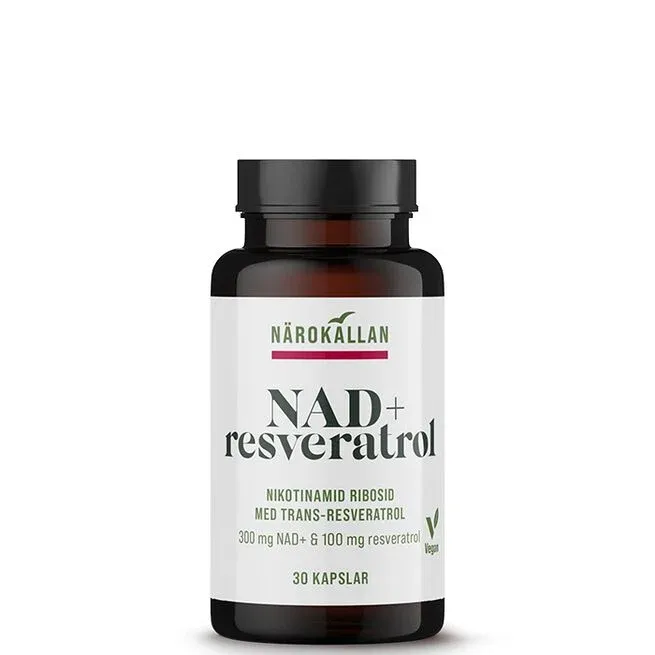 NAD+ Resveratrol 30 kapslar Närokällan