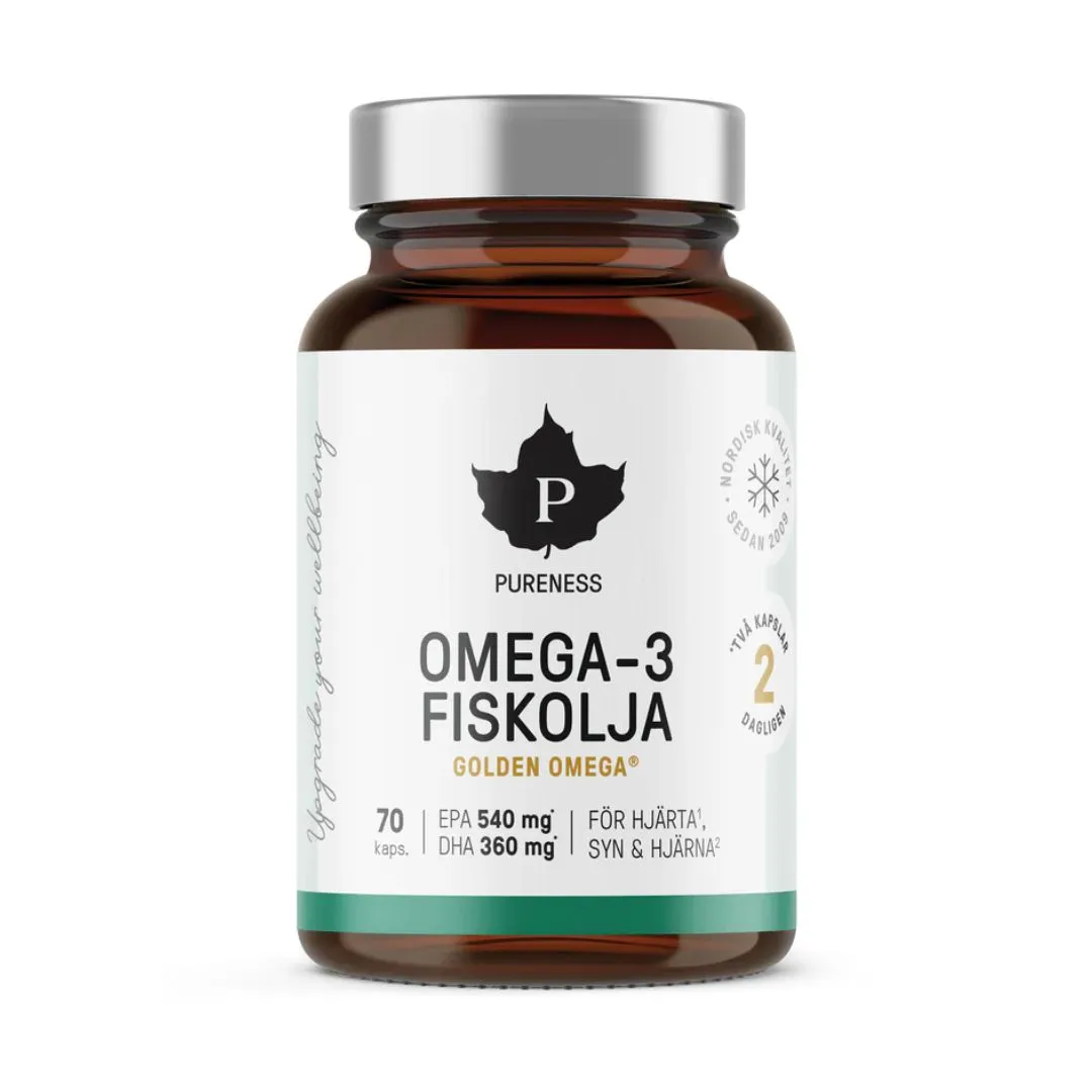 Omega-3 Fiskolja 70 kapslar Pureness