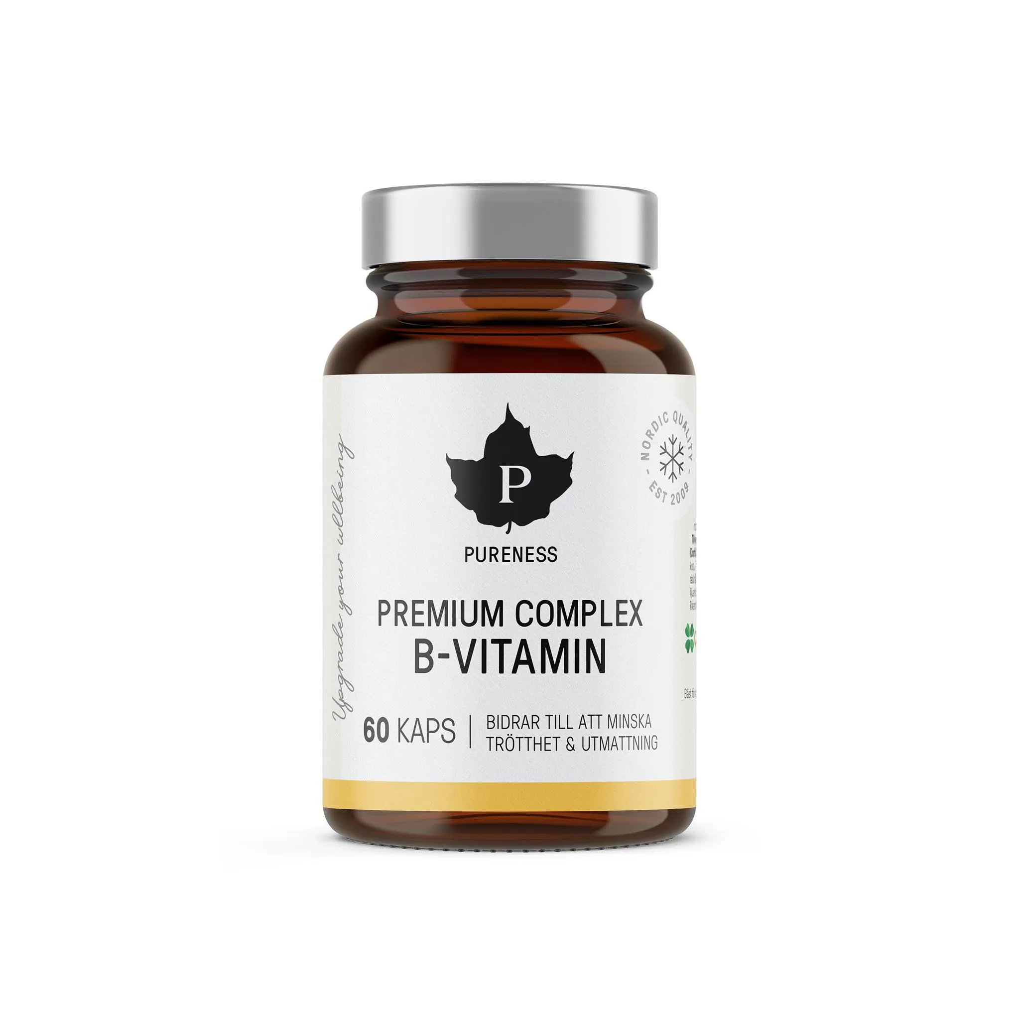 Premium Complex B-Vitamin 60 kapslar Pureness