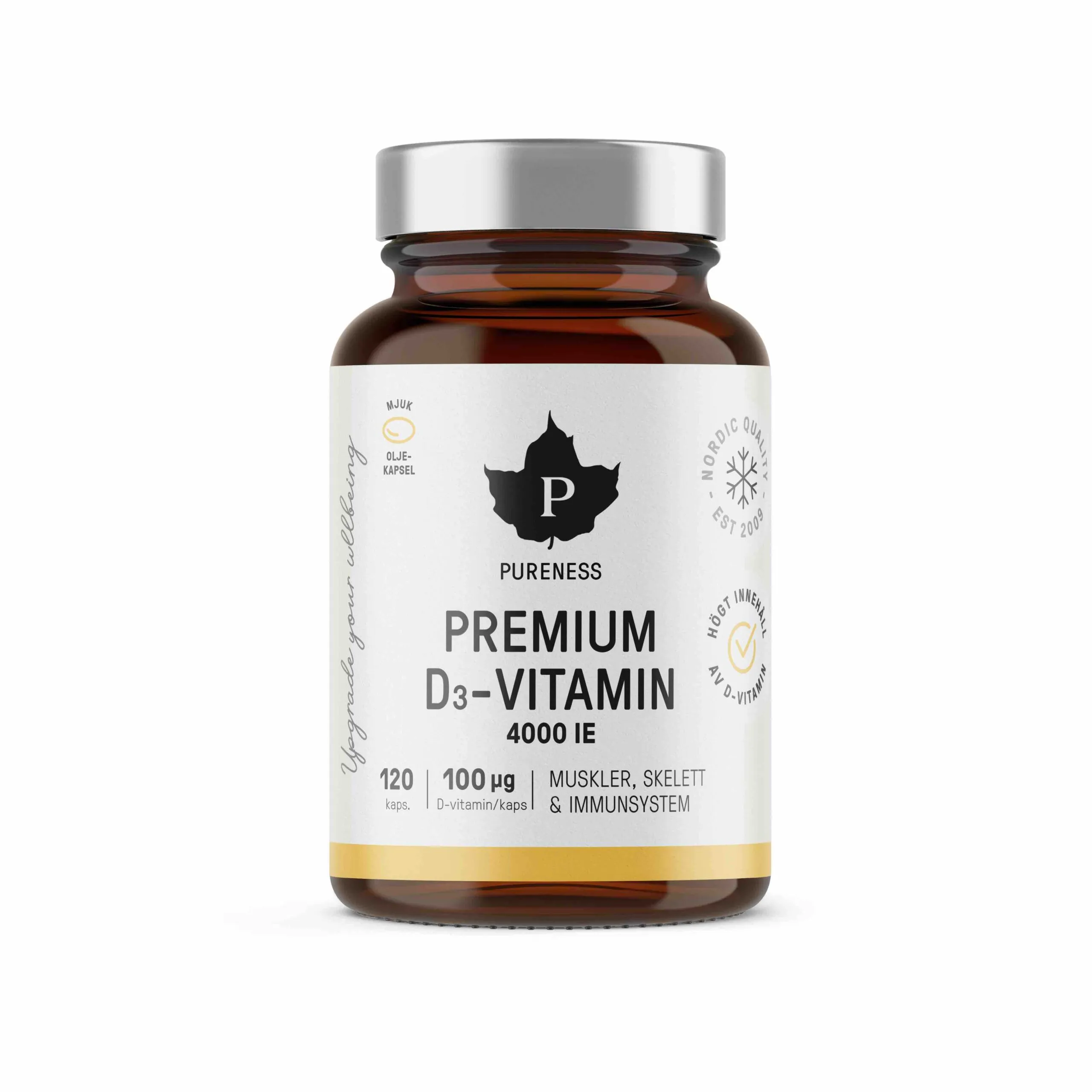 Premium D-Vitamin 4000 IE 120 kaps Pureness