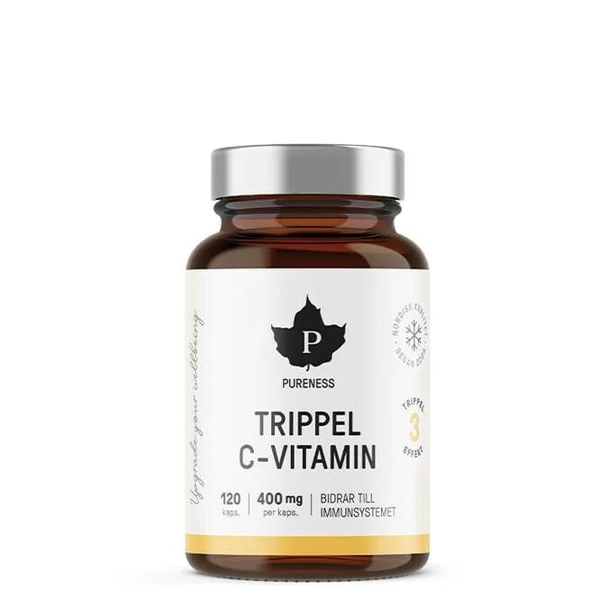 Trippel C-vitamin 120 kapslar Pureness