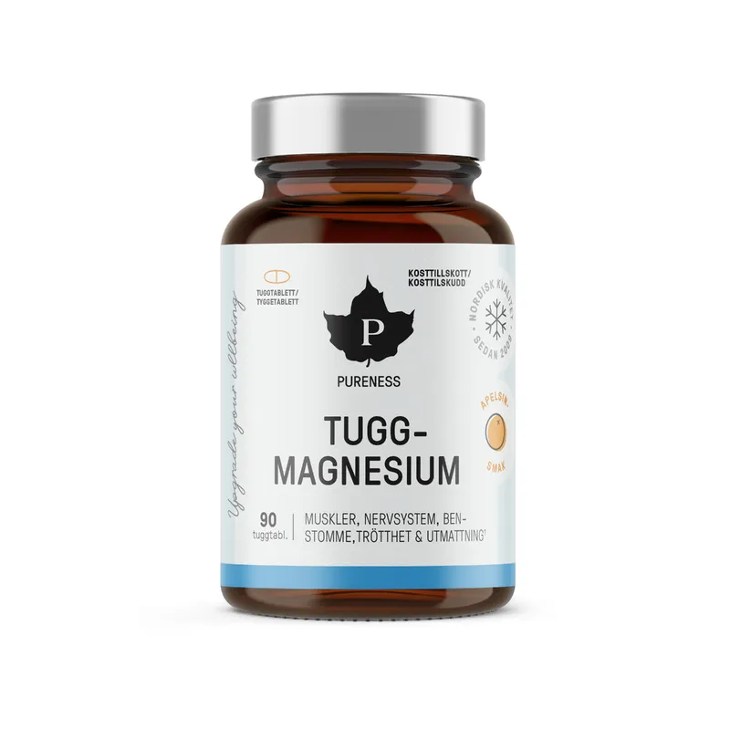 Tuggmagnesium 90 tabletter Pureness