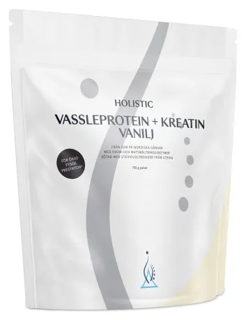 Vassleprotein och Kreatin Vanilj 750 g Holistic
