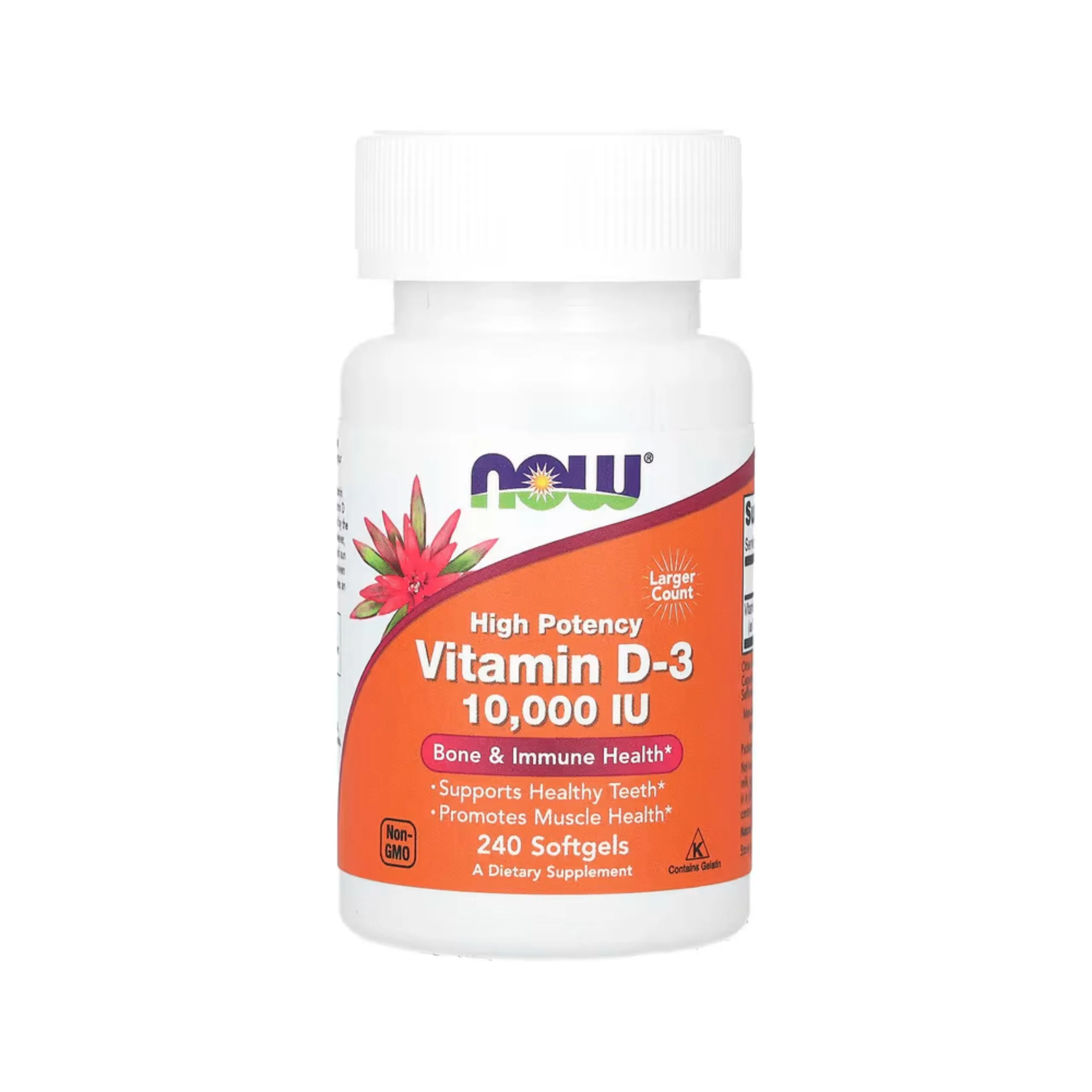 Vitamin D-3 10 000 IU 120 softgels Now Foods