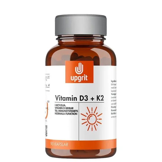 Vitamin D3 + K2 90 kapslar Upgrit