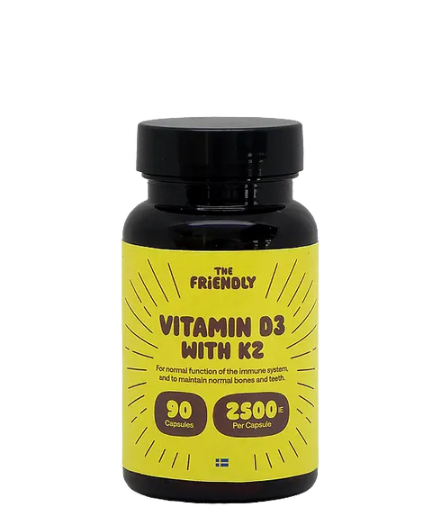 Vitamin D3 med K2 90 kapslar The Friendly Fat Company