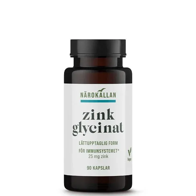 Zinkglycinat 90 kapslar Närokällan